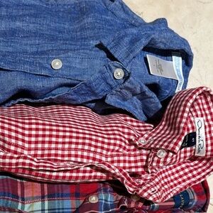 Ralph Lauren, Oscar de la Renta and Janie and Jack button down shirts. size 4T